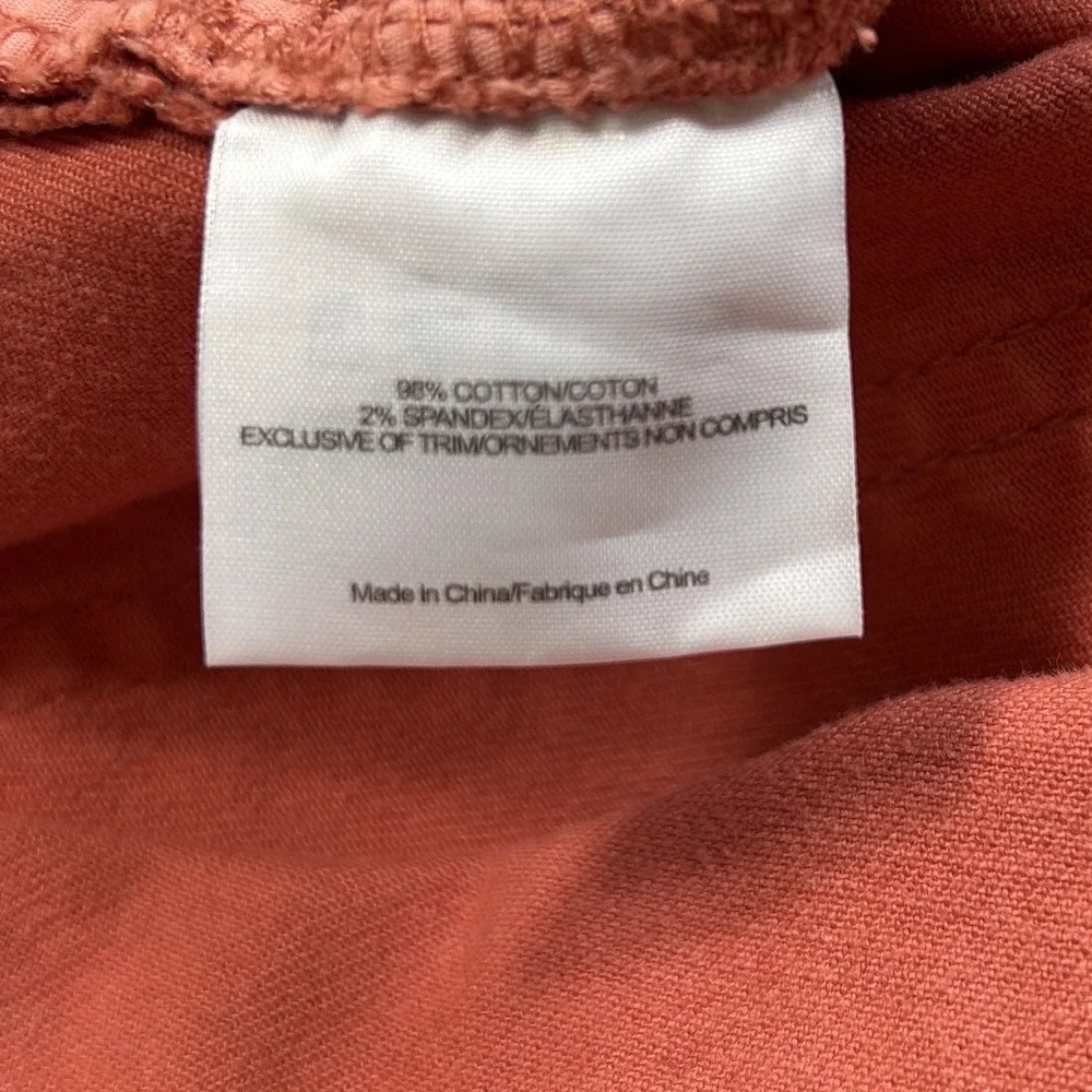 Tory Burch Alexa Crop Jeans Womens 29 32x25 Coral Orange Denim Stretch Pants - Picture 15 of 16